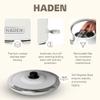 Haden Heritage 1.7 Liter Stainless Steel Body Retro Electric Tea Kettle with 2 Slice Wide Slot Stainless Steel Bread Toaster, White view 4