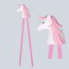 Happy Sales HSTC-PKUNCN, Training chopsticks for beginners right or left handed, Pink Unicorn view 1