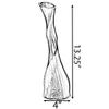 Aluminium-Casted Decorative Twisted Shape Flower Vase, Black Nickel 13.25 Inch view 3