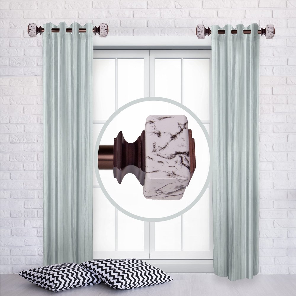 A&F Rod Dcor - Forio 1" Side Curtain Rod 12-20 inch (Set of 2) - Bronze