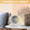 Portable Small space heater for indoor use, Fast Heating Ceramic 1000W mini personal Heater with Heating and Fan Modes for Room, Bedroom, Office and Indoor Use,White view 2