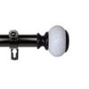 A&F Rod Dcor - Glamor 1" Side Curtain Rod 12-20 inch (Set of 2) - Black view 2