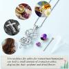Imrsanl Cremation Jewelry for Ashes - Lotus Flower Ashes Pendant Necklace with Mini Keepsake Urn Memorial Ash Jewelry Silver-Colorful) view 3