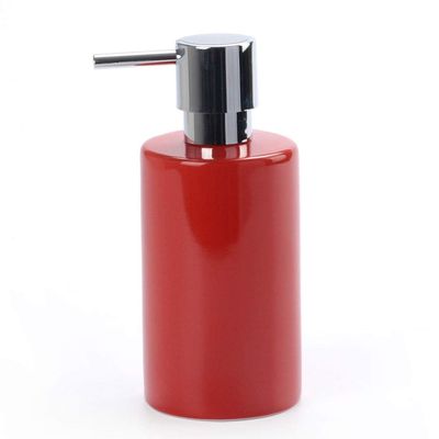 FURUIWUFENG Counter Soap Dispenser Simple Nordic Style Shampoo Bottle Empty Cosmetic Bottle Ceramic Soap Dispenser Perfect for Kitchen Counter or Kitchen Sink (Color : Red, Size : 2Pack)