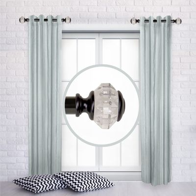 A&F Rod Dcor - Adriana 1" Side Curtain Rod 12-20 inch (Set of 2) - Black