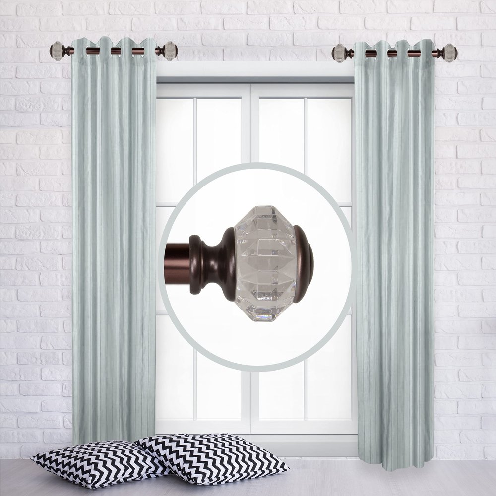 A&F Rod Dcor - Adriana 1" Side Curtain Rod 12-20 inch (Set of 2) - Bronze
