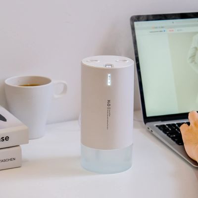 Bedroom humidifier,Dual Nozzle humidifier,Portable Rechargeable Dual Spray humidifier,moisturizing,Charging and humidifying,Warm Night Light,430ML. (Color : Pink, Size : 8817cm/336.6in)