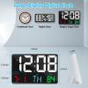 Amgico Digital Alarm Clock with Snooze, Temperature, Auto Dimming, 11.5" Large Display Calendar, Desk/Wall Clock for Bedroom, Living Room, Office, Home, Classroom, Kids, Elderly - Colorful view 4