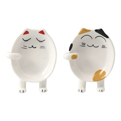 2pcs Ceramic Cutlery Holder Utensils Holder Pot Stands Pot Lids Holder Utensil Holder Pot Cover Rack Kitchen Tool Spoon Rack Spoon Holder Spoon Organizer Kitchen Supply Spoon Rest