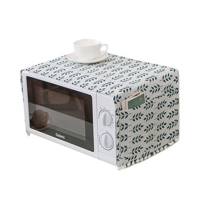 TopHomer Microwave Oven Dustproof Cover, 9 Types Microwave Protective Cover, Decorative Kitchen Appliance Cover with Side Storage Pockets 35.43x11.81 Inch