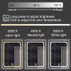 LIGUOYI Bathroom Rounded Corner Rectangle Mirror,Led Lighting Mirror,28"/32"/47" Backlit Makeup Mirror with Touch Dimmer Switch 3000-6000K,Decorative Wall Mounted Mirror,Adjustable Brightness view 2