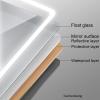 LIGUOYI Bathroom Rounded Corner Rectangle Mirror,Led Lighting Mirror,28"/32"/47" Backlit Makeup Mirror with Touch Dimmer Switch 3000-6000K,Decorative Wall Mounted Mirror,Adjustable Brightness view 4
