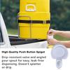 Upgrade Push-Button Cooler Spigot Replacement, Compatible with Igloo 2, 3, 5 and 10 Gallon Beverage Coolers, Durable Water Cooler Spigot for 2-10 Gallon Water Jugs Replacement Part (White-3PC) view 4
