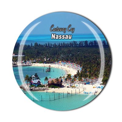 Castaway Cay Nassau Bahamas Fridge Magnet Crystal Tourist Souvenir Gift Collection Refrigerator Magnetic Sticker