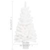 vidaXL Artificial Pre-lit Christmas Tree 35.4 White LED Lights & Ball Set Included Durable PE Material Pot Included view 2