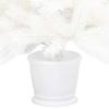 vidaXL Artificial Pre-lit Christmas Tree 35.4 White LED Lights & Ball Set Included Durable PE Material Pot Included view 4