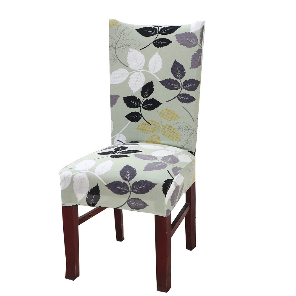 6PCS Dining Chair Covers with Printed Patterns Polyester Stretch Dining Room Chair Slipcovers Removable Available Chair Covers for KitchenBanquetHotel and Party(Love Home)