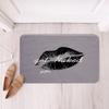 Get Naked Bath Mat Funny Quotes Kiss Rug Sexy Feminine Lips Shower Curtain Set Funny Bathroom Decor Signs Grey White Bathroom Rugs Cute Fun Bath Mat for Tub Shower Room Bedroom Living Room 16"x24" view 1