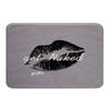 Get Naked Bath Mat Funny Quotes Kiss Rug Sexy Feminine Lips Shower Curtain Set Funny Bathroom Decor Signs Grey White Bathroom Rugs Cute Fun Bath Mat for Tub Shower Room Bedroom Living Room 16"x24" view 3