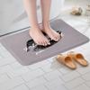 Get Naked Bath Mat Funny Quotes Kiss Rug Sexy Feminine Lips Shower Curtain Set Funny Bathroom Decor Signs Grey White Bathroom Rugs Cute Fun Bath Mat for Tub Shower Room Bedroom Living Room 16"x24" view 4