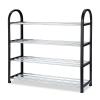 4-tier Shoe Rack,Resin and Metal Footwear Organizer,Rugged,Space-saving,Easy to Assemble,Multi-purpose Shoe Rack,Hold 10-pair Shoes,Support Boots,for Entryway,Bedroom,Porch view 1