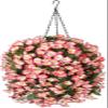 Artificial Flowers Basket Hanging Fake Plant Silk Orchid Faux Outdoor Garden Yard Pouch Patio Indoor Home Christmas Decoration 2 view 1