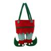Creative Bag Elf Pants Bag Lovely Cute Christmas Treat Bags Stocking Tree Filler Sacks Stocking Xmas Gift Christmas Decorations Christmas Xmas Bag Wedding Candy Bag Gift Bags Parties Favours Bag Red view 2