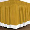100% Egyptian Cotton, 800 Thread Count, Gold/White Split Corner Two Tone Wrap Around Dorm Room Bed Skirt with Three Side Coverage in Twin XL Size (39" x 80"+ 52") view 4