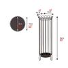 Umbrella Stand Racks Indoor Metal Umbrella Holder,Space-Saving Hallway Entrance Umbrella Barrel,Umbrella Storage Basket with Independent Drip Tray16x47cm view 2