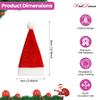 WedDecor Christmas Dinner Table Decoration Stockings Silverware Cutlery Holders Pockets for Xmas Party Dinner Decoration Santa Clause Red Hat, Pack of 4 view 2