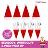 WedDecor Christmas Dinner Table Decoration Stockings Silverware Cutlery Holders Pockets for Xmas Party Dinner Decoration Santa Clause Red Hat, Pack of 4 view 4