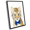 Baby Boy Room Decor,Baby Boy Bathroom Art,Nursery Prints,Navy Bow Tie Tiger Cub,Animal Nursery Prints,Tiger Nursery Print,Babyshower Decor,Nursery Decor,Jungle Nursery,Baby,12x16 Inch Framed Wall Art view 1