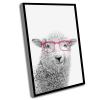 Chic Wall Decor,Kids Bedroom Decor,Farm Animal Prints,Sheep Art,Sheep Wall Art,Animal With Glasses,Black And White Animal,Animal Art Print,Printable Wall Art,16x24 Inch Framed Wall Art view 1