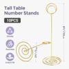 HomWanna Table Number Holders 10Pcs - 8.75 inch Place Card Holder Tall Table Number Stands for Wedding Party Graduation Reception Restaurant Home Centerpiece Decorations Office Memo (Gold) view 2