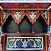 HibArt Moroccan Wooden Floating Shelves - Hand painted Zouak Style Arabic Hanging Wall Shelf (X-Large, Black) view 4