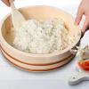TYRHMY Wooden Sushi Rice Bowl, Free Sushi Tools Sushi Making Kit Copper Rim Solid White Solid Wood Barrel,52 * 14cm view 3