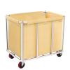 Commercial Laundry Cart with Wheels, 11.35 Bushel Large Laundry Tumbler with Removable Waterproof Canvas Lined Basket, Heavy Duty Stainless Steel Laundry Basket for Hotels and Hospitals view 1
