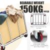 Commercial Laundry Cart with Wheels, 11.35 Bushel Large Laundry Tumbler with Removable Waterproof Canvas Lined Basket, Heavy Duty Stainless Steel Laundry Basket for Hotels and Hospitals view 3