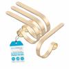 BIRDROCK HOME Christmas Stocking Mantel Hooks - Metal Fireplace Hanger with Non-Slip Pads - Holds Up to 10 lbs - Ideal for Hanging Stockings, Garland & Holiday Decor - 4 Pack, Scroll Design (Gold) view 1