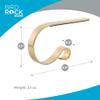 BIRDROCK HOME Christmas Stocking Mantel Hooks - Metal Fireplace Hanger with Non-Slip Pads - Holds Up to 10 lbs - Ideal for Hanging Stockings, Garland & Holiday Decor - 4 Pack, Scroll Design (Gold) view 2