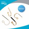 BIRDROCK HOME Christmas Stocking Mantel Hooks - Metal Fireplace Hanger with Non-Slip Pads - Holds Up to 10 lbs - Ideal for Hanging Stockings, Garland & Holiday Decor - 4 Pack, Scroll Design (Gold) view 3
