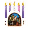 Christian Brands Magnetic Advent Wreath Activity, Count Down to Christmas, Holiday Family Fun, 8.5 x 12.5 Inches, Multicolor, 8.5 in L x 12 in 5 in H view 2