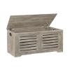 DINZI LVJ Storage Chest, Flip-Top Wooden Toy Box with 2 Safety Hinges, Entryway Shoe Storage Bench, Good Ventilation, Storage Trunk for Living Room, Bedroom, Easy Assembly, Gray Wash