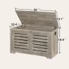 DINZI LVJ Storage Chest, Flip-Top Wooden Toy Box with 2 Safety Hinges, Entryway Shoe Storage Bench, Good Ventilation, Storage Trunk for Living Room, Bedroom, Easy Assembly, Gray Wash view 3