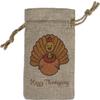 YouCustomizeIt Personalized Thanksgiving Small Burlap Gift Bag - Front view 1