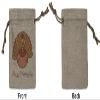 YouCustomizeIt Personalized Thanksgiving Small Burlap Gift Bag - Front view 2