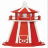 3' Standard Cardinal Red and White Poly Lighthouse, Revolving Light view 1