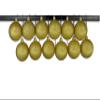 12 Pack 100mm 4" Gold Glitter Ball Ornament with Wire view 1