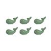 J.D. Yeatts Set of 6 Verdigris Green Cast Iron Whale Drawer Pulls Decorative Bathroom Cabinet Knobs, 1.5 x 2.5 x 1 x h view 1