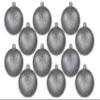 12 Pack 100mm 4" Silver Glitter Ball Ornament with Wire view 1